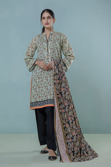 Bonanza Satrangi L Green Lawn Suit Ask223p44 Eid Pret 2022 Online Shopping